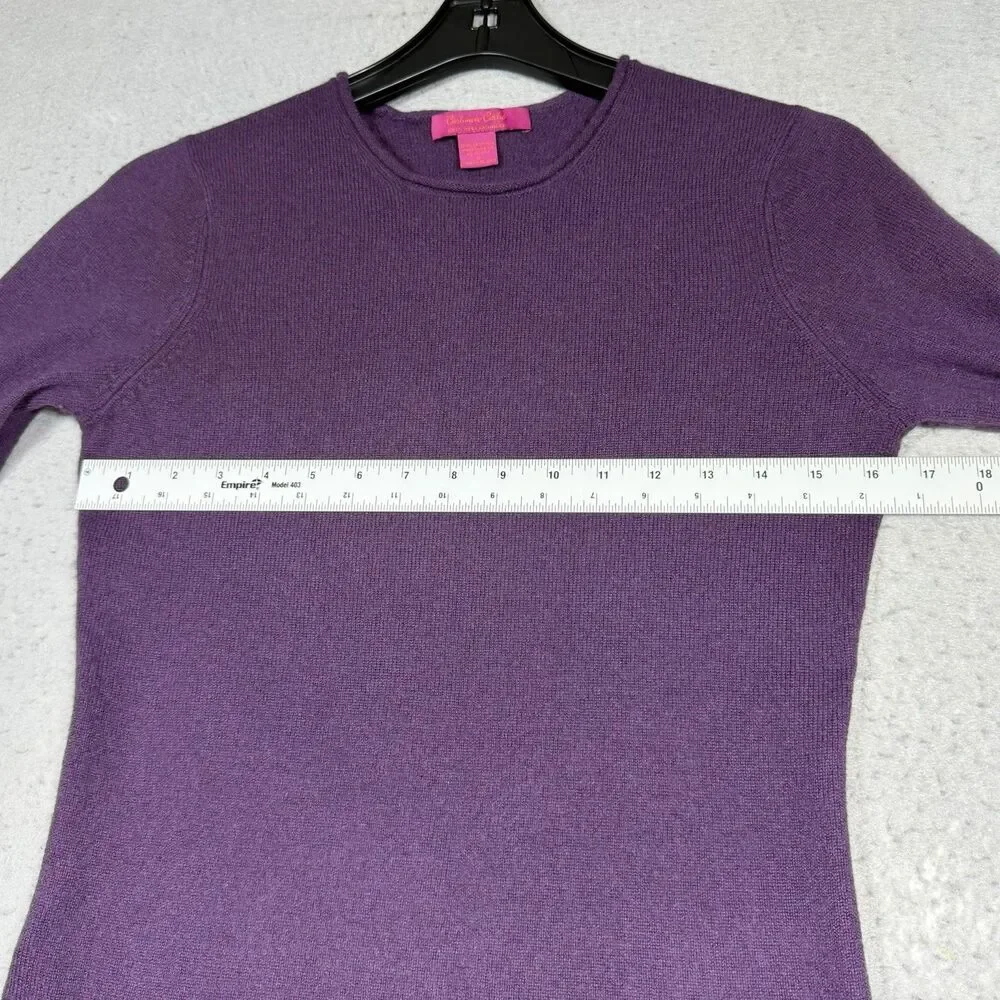 Cashmere Cache Women’s SZ S Purple 100% Cashmere Casual Soft Knit Pull Over